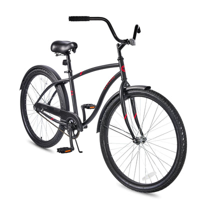 Concord Pacifica Cruiser Bicycle, Adult, Unisex, Matte Black