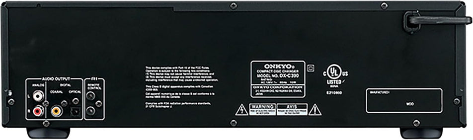 Onkyo DXC390 6-Disc CD Changer, Black