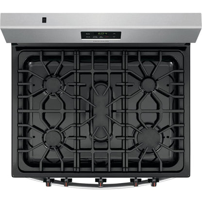 Frigidaire 30 in. 5 Burner Freestanding Gas Range in Stainless Steel FCRG3052AS