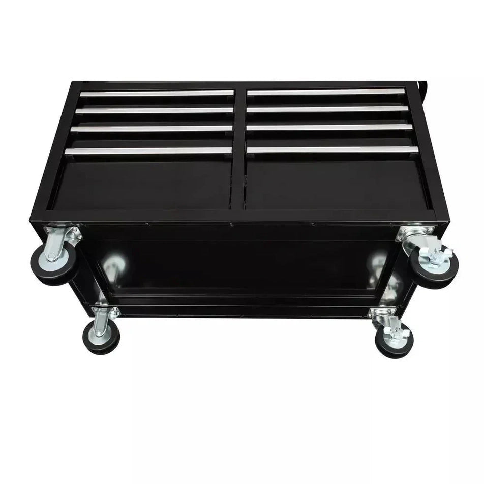 46 in. W x 24 in. D 9-Drawer Gloss Black Deep Tool Chest Mobile Workbench