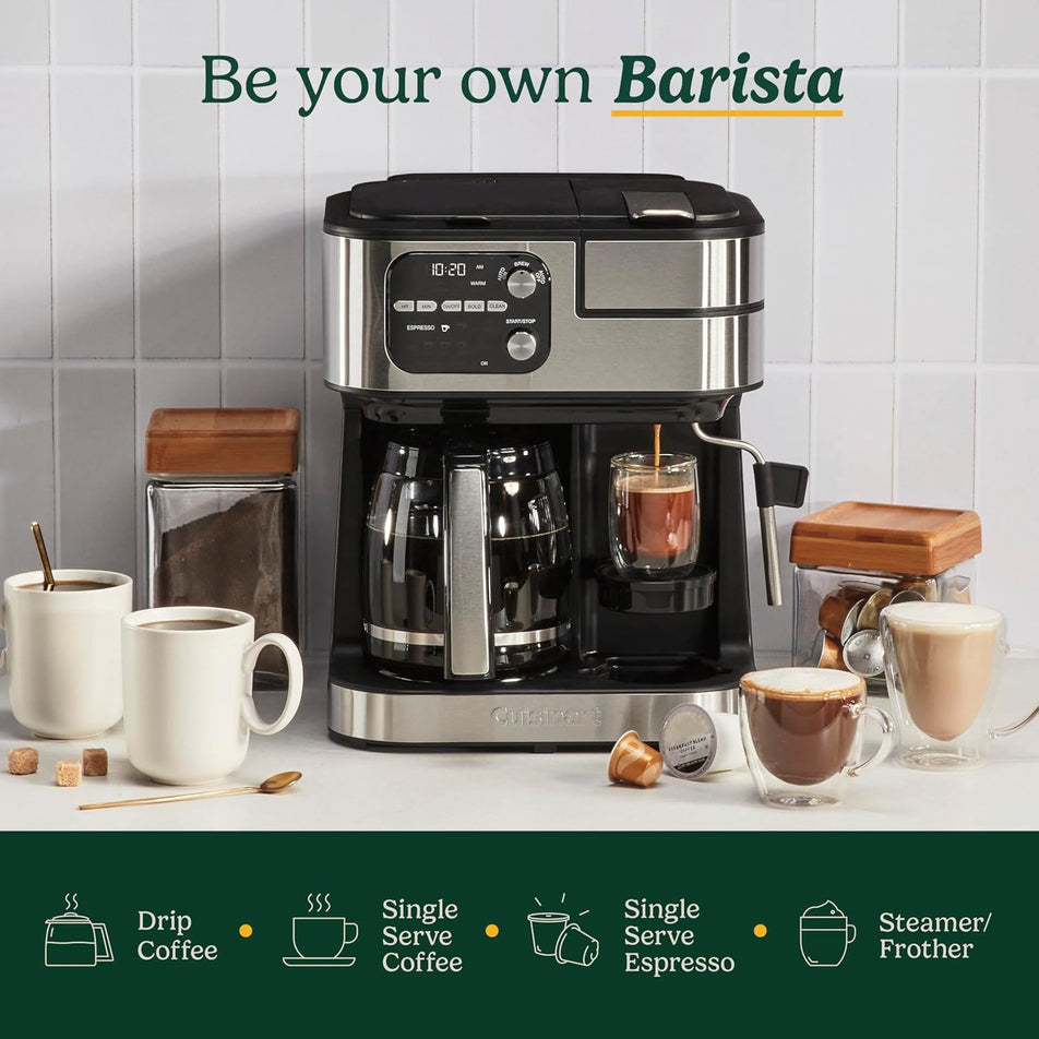 Coffeemaker 4-In-1 Coffee Center Barista Machine