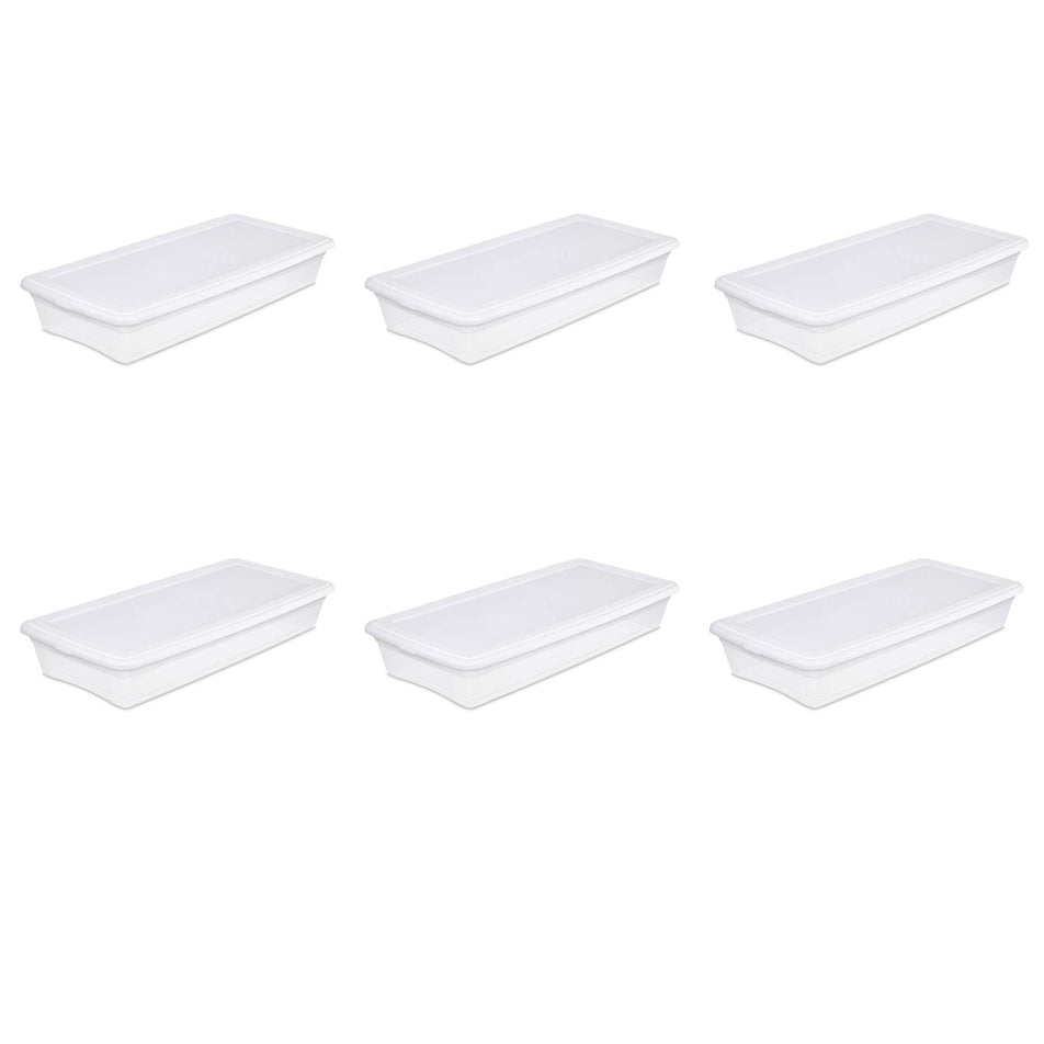 41 Quart Storage Box- White Case of 6