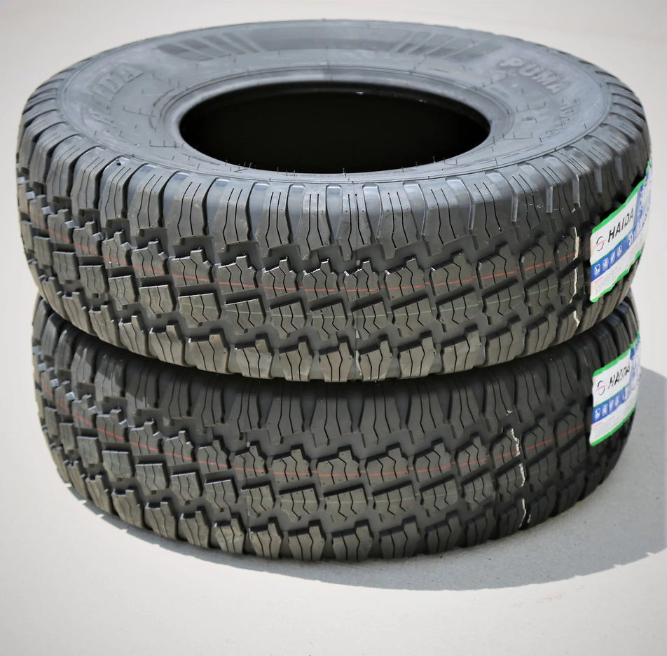 Pair of 2 (TWO) Haida Puma HD818 LT 235/75R15 104/101S Load C 6 Ply MT M/T Mud Tires