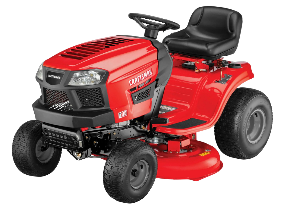 Craftsman T110 42-in Riding Lawn Mower 17.5 HP Briggs & Stratton Engine 7-Speed Transmission Model 13AN77XS093