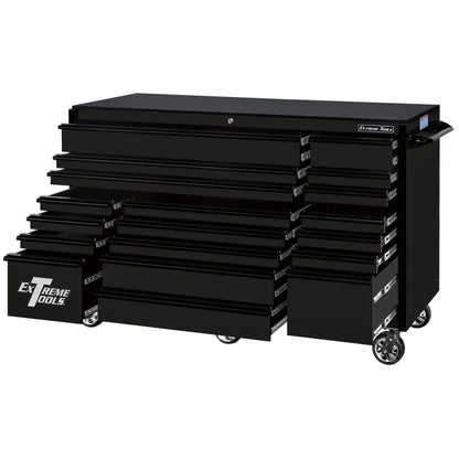 Extreme Tools RX250 Series 72-in x 30-in Roller Cabinet 19-Drawer 250 lb Drawer Slides