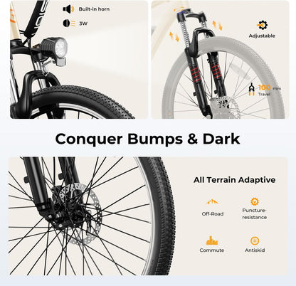 Eb5 Electric Bike 500W Motor 40Miles 20Mph