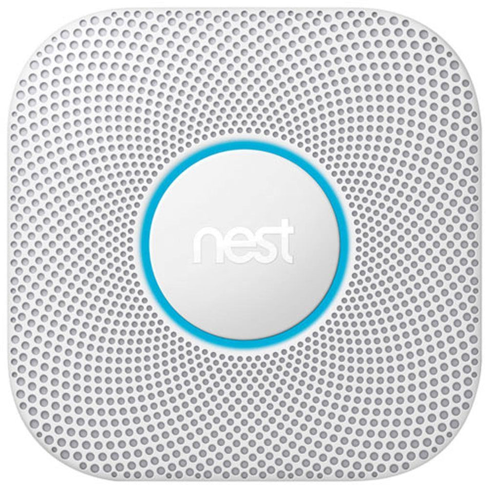 Google Nest Protect 2nd Gen Wired Smoke & CO Alarm with Voice Alerts and Phone Notifications