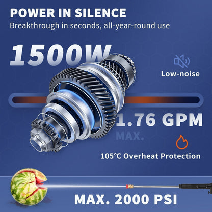 Advanced Powerful 2000PSI Electric Pressure Washer With 5 Nozzles